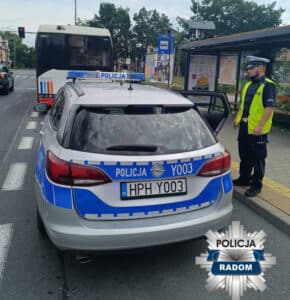 Radom/ Dozór policyjny dla kierowcy miejskiego autobusu