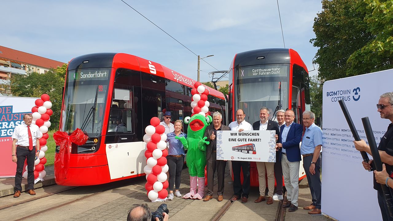 Infotram - Nowe tramwaje Škoda ForCity Plus 47T wyjechały na ulice Cottbus