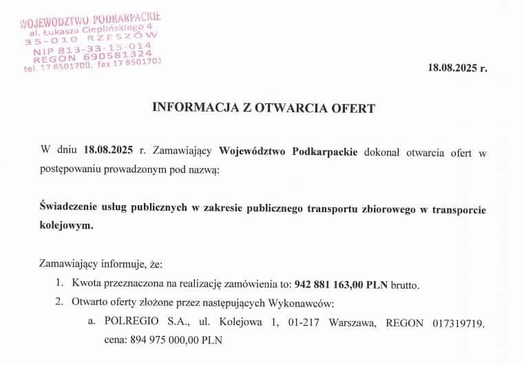Oferta Polregio dla Podkarpacia