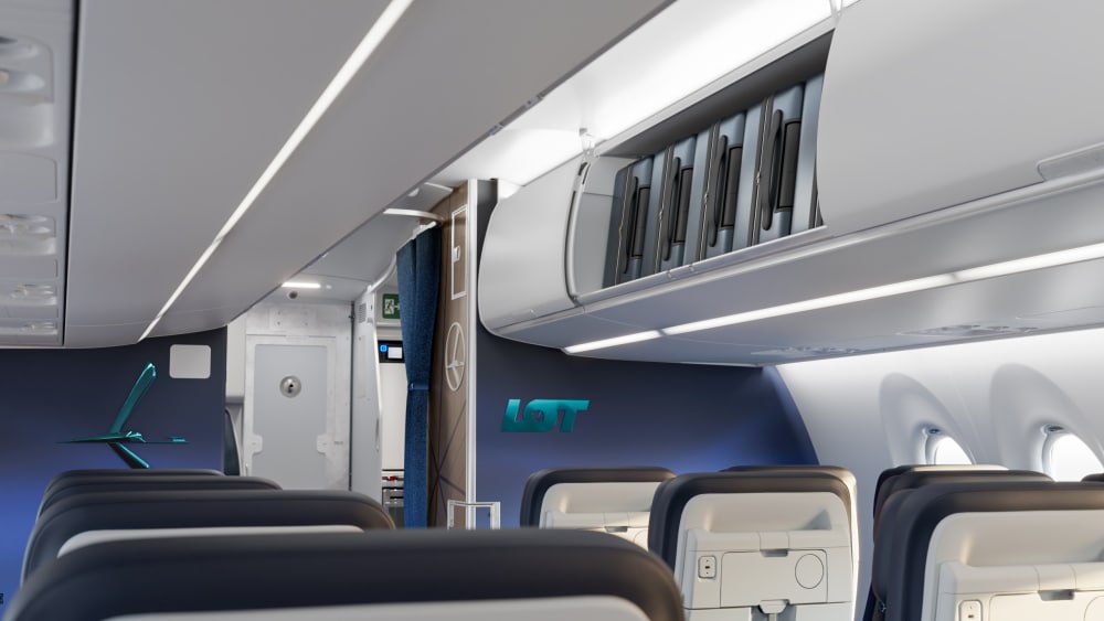 Wiemy, jak będą wyglądały wnętrza samolotów Airbus A220. Bez szaleństw