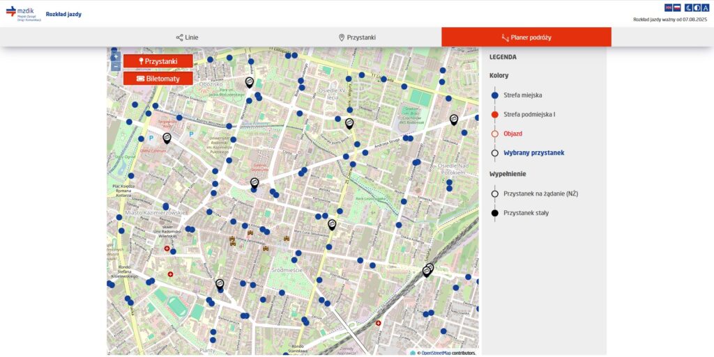 Radom z nowym planerem podróży – rozklady.mzdik.pl pokazuje autobusy w czasie rzeczywistym