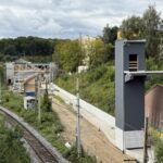 W ciągu alei Powstańców Wielkopolskich w trakcie budowy jest zupełnie nowy przystanek zlokalizowany na wiadukcie kolejowym przy Parku Pomorzańskim. / fot. Tramwaje Szczecińskie