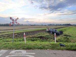 Wypadek na przejeździe kolejowym
