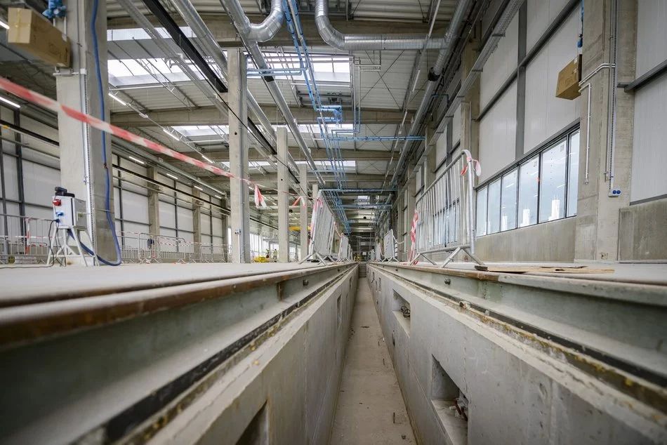 Nowe torowisko w Zajezdni Helenówek. 1450 metrów torów dla tramwajów MPK Łódź foto: UM Łódź