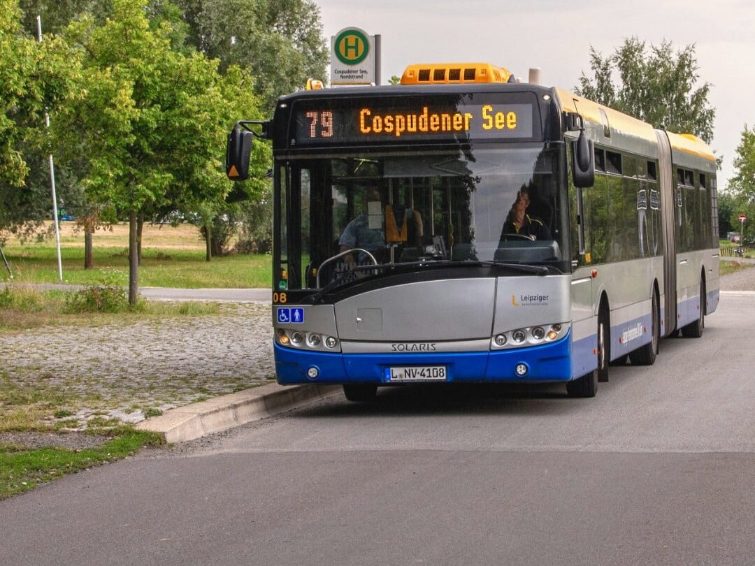 Autobusy marki Solaris w Lipsku / fot. LVB