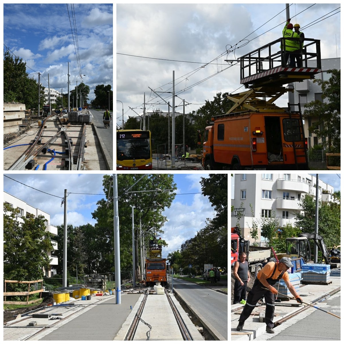 Infotram - Wrocław: Tramwaje wracają na Klecinę. Koniec utrudnień na ul. Przyjaźni