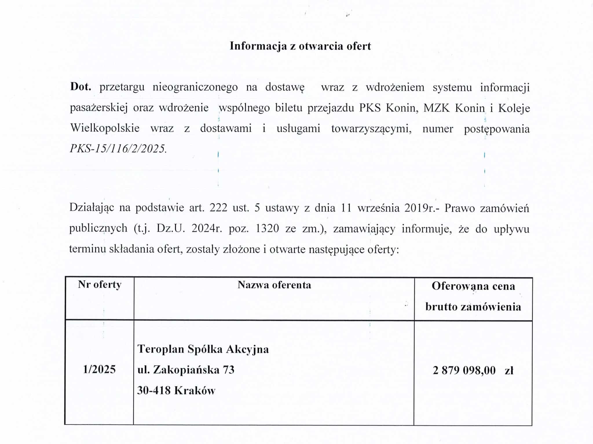 TEROPLAN dostarczy system dla PKS, MZK i Kolei Wielkopolskich. Nowa jakość w konińskim transporcie