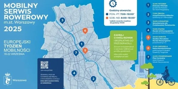 Od 16 do 22 września 2025 r. warszawscy rowerzyści będą mogli skorzystać z wyjątkowej oferty przygotowanej przez Zarząd Dróg Miejskich.