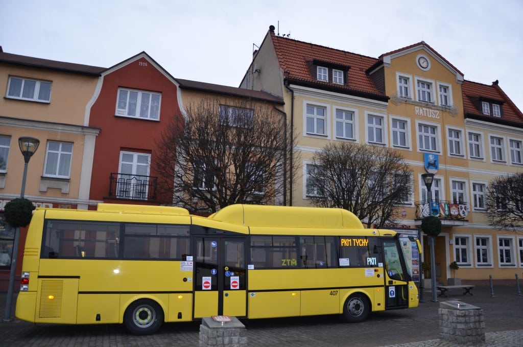 Gazowe midibusy SOR BNG 10,5 w barwach PKM Tychy / fot. UM Bieruń