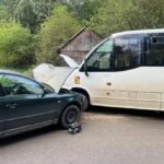 Zderzenie minibusa z osobówką w Linowie / fot. KPP Sandomierz