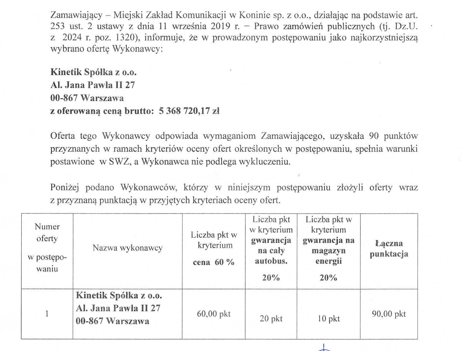 Karsan e-JEST i e-ATAK pojadą po Koninie. Jest decyzja o wyborze oferty
