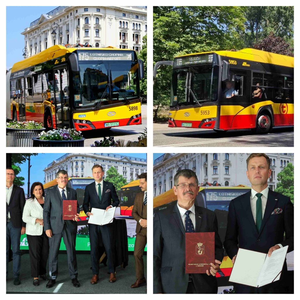 MZA Warszawa z umową na 79 autobusów elektrycznych od Solarisa. Z opcją na drugie tyle