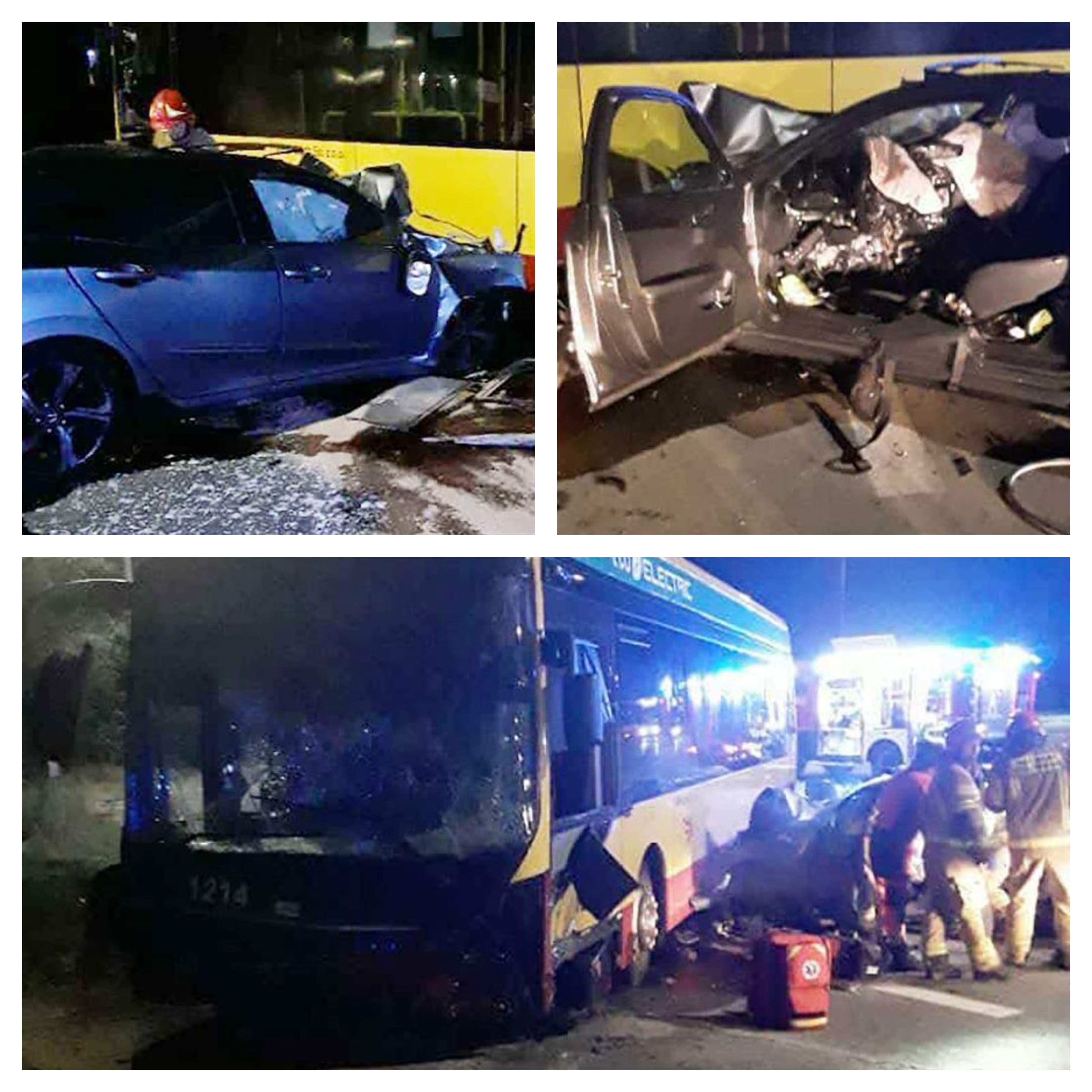 Infobus - Łódź: Honda wjechała w bok autobusu elektrycznego MPK. Kierowca nie żyje