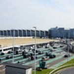 The current drop-off zone at Brussels Airport