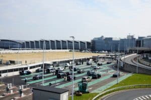 The current drop-off zone at Brussels Airport