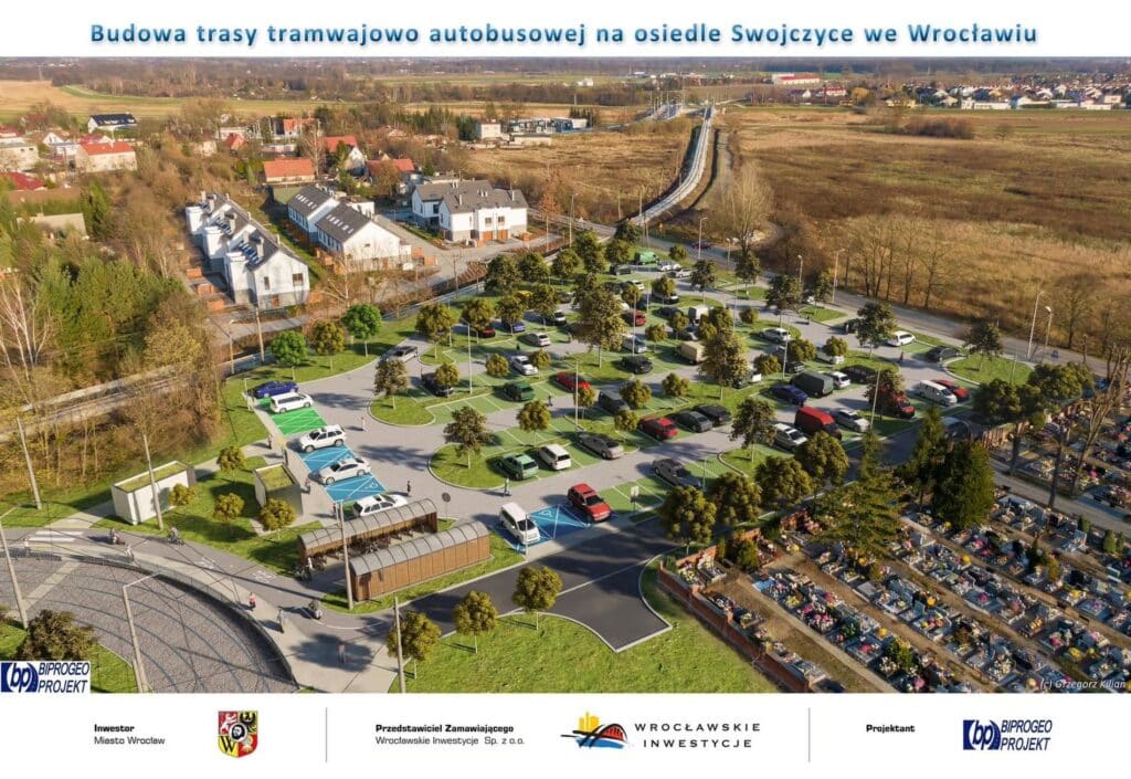 Wrocław z umową na tramwajowo-autobusową trasa na Swojczyce. Znamy szczegóły wiz. UM Wrocław