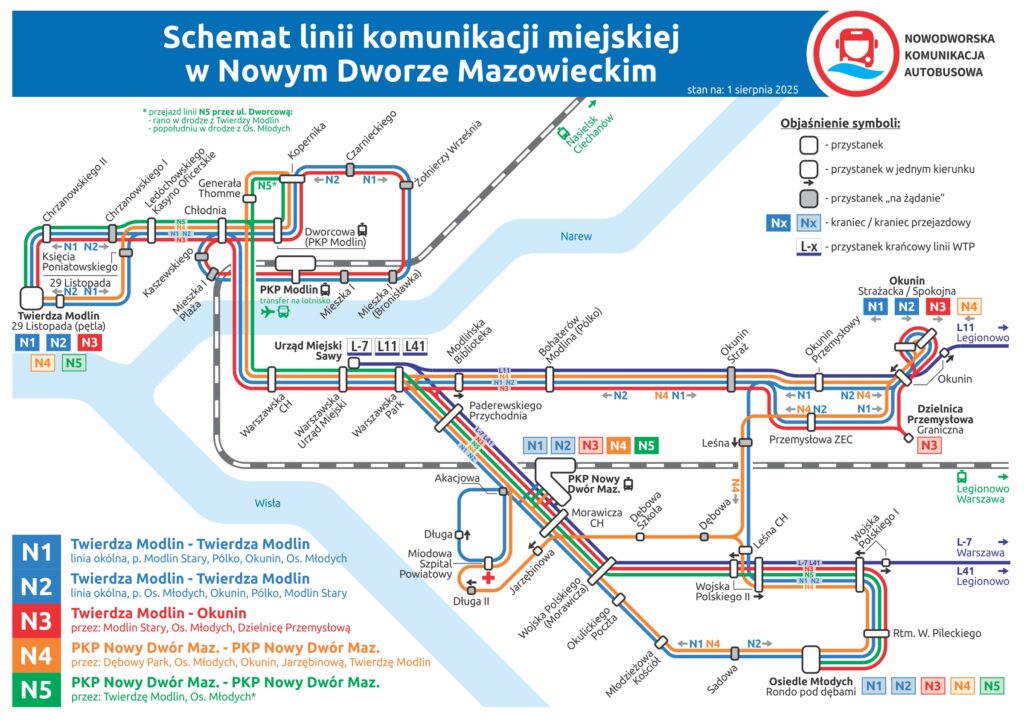 Nowodworska Komunikacja Autobusowa po miesiącu: więcej kursów, nowe plany, lepsze przesiadki