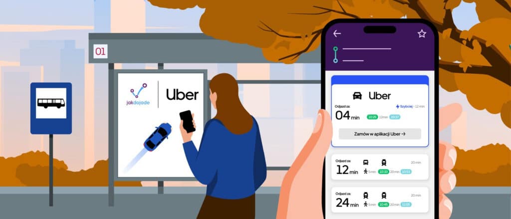 Oferta dla przedmieść i aglomeracji - Uber i Jakdojade ze wspólnym projektem