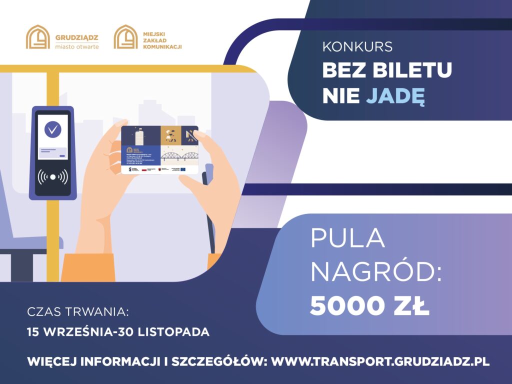 Grudziądz: Bilet okresowy z szansą na nagrody. Ruszył konkurs „Bez biletu nie jadę”