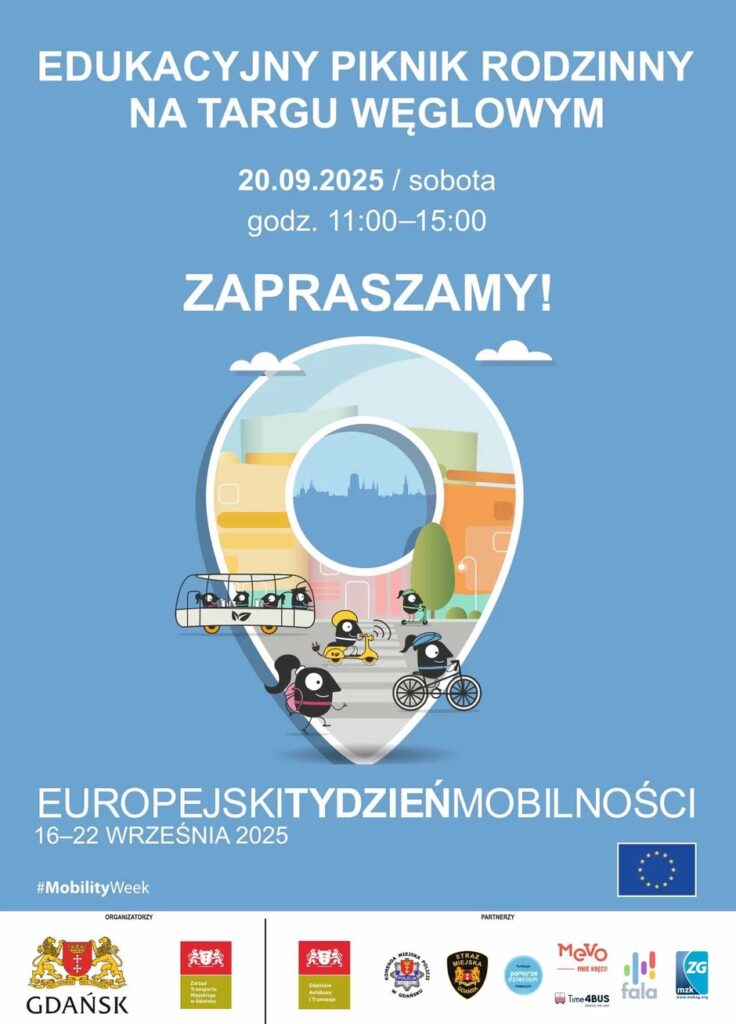 Gdańsk: Piknik Europejskiego Tygodnia Mobilności 2025 – atrakcje dla całych rodzin