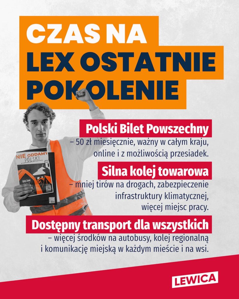 Klub Lewicy złożył w Sejmie projekt o odbudowie polskiej kolei i transportu autobusowego