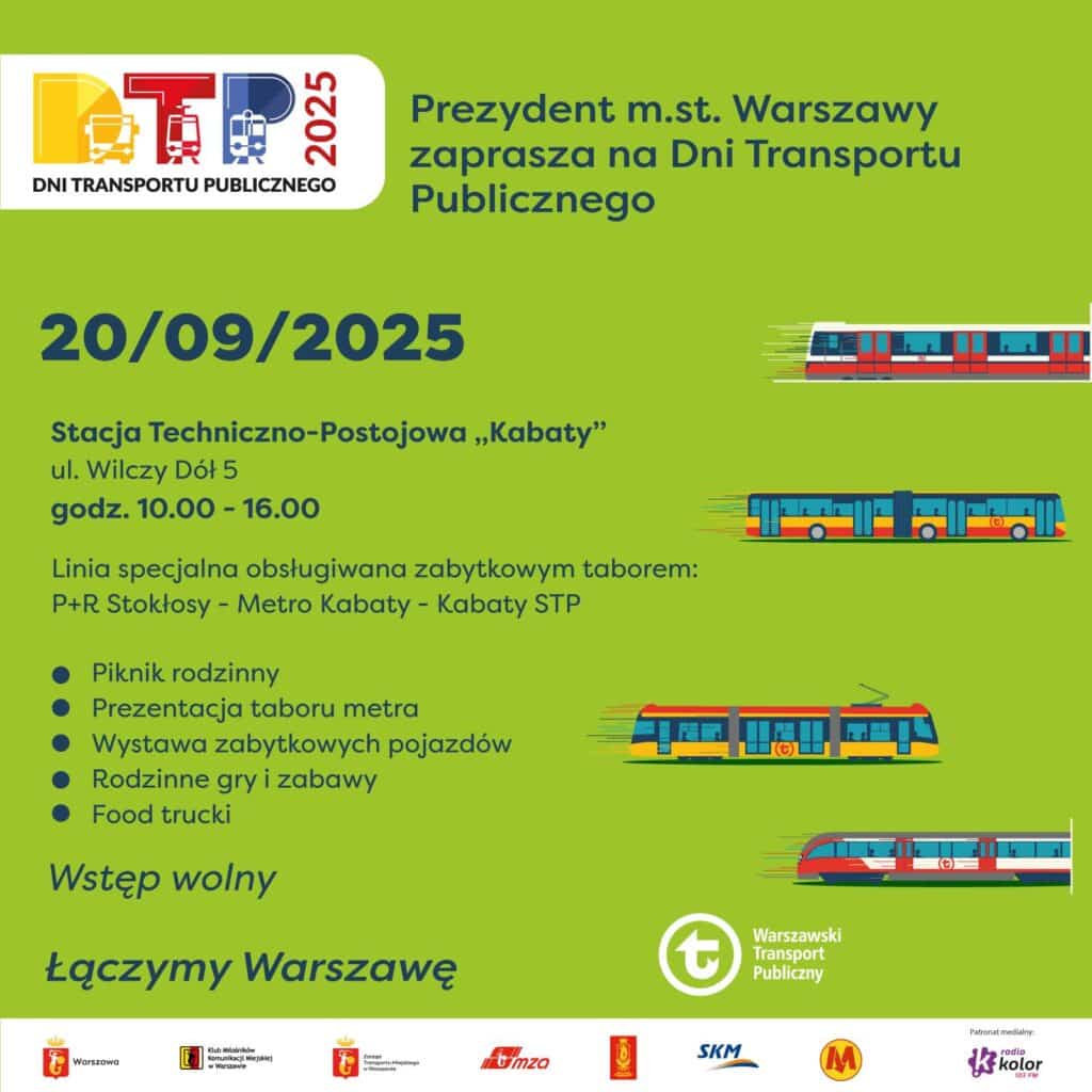 Serdecznie zapraszamy na najbliższą edycję Dni Transportu Publicznego – to już w sobotę 20 września!