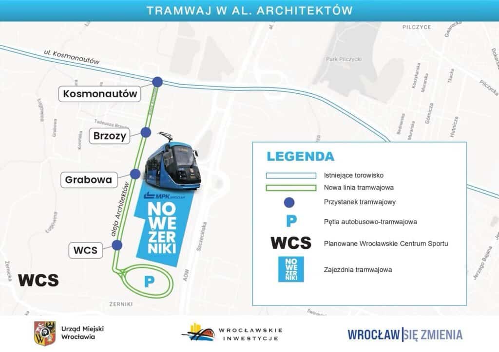 Wrocław projektuje nową trasę tramwajową na Nowych Żernikach