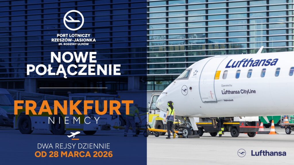Nowe połączenie z Jasionki: Lufthansa poleci do Frankfurtu nad Menem