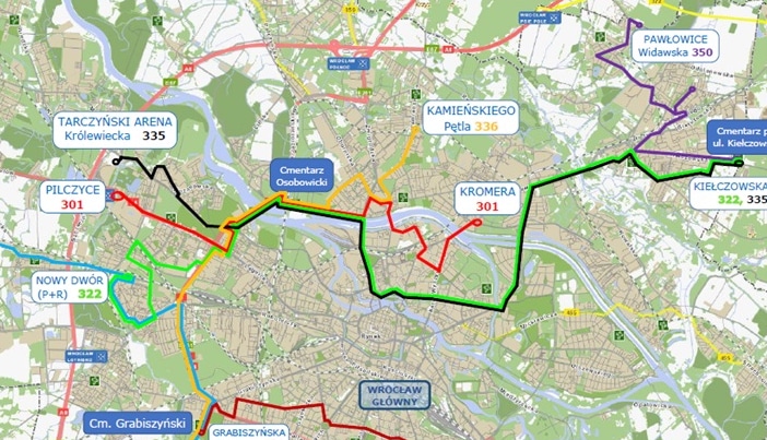 Wrocławski transport publiczny gotowy na Wszystkich Świętych 2025: 17 linii specjalnych
