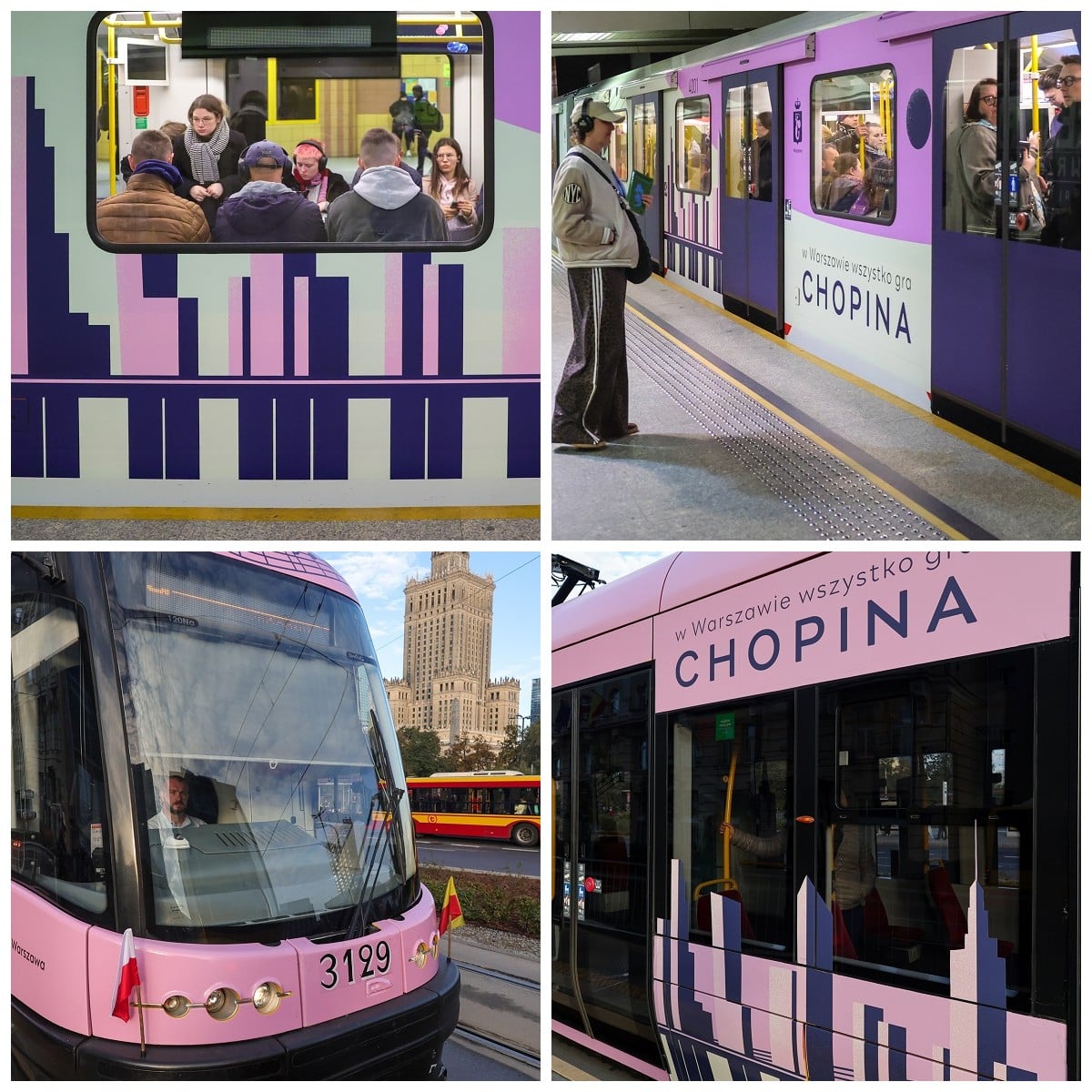 Infotram - Warszawa: Tramwaj i pociąg metra im. Chopina już na torach. Zobacz, kiedy je spotkasz