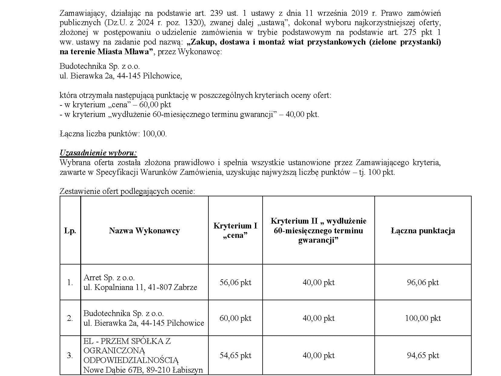 Mława stawia na ekologiczną infrastrukturę. Budotechnika dostarczy nowe wiaty / fot. UM Mława