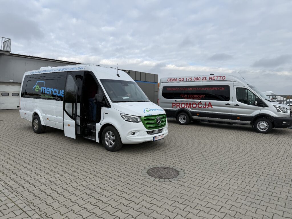 Elektryczny minibus Mercusa testowany w Opatowie. Powiat szykuje się na zakupy 2026