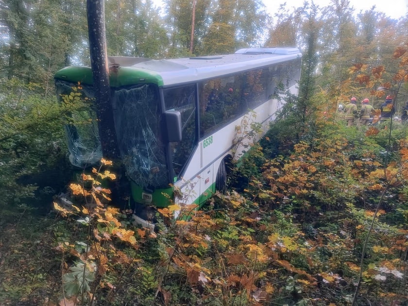 Pomorskie: Wypadek autobusu szkolnego pod Puckiem. Sześć osób w szpitalu
