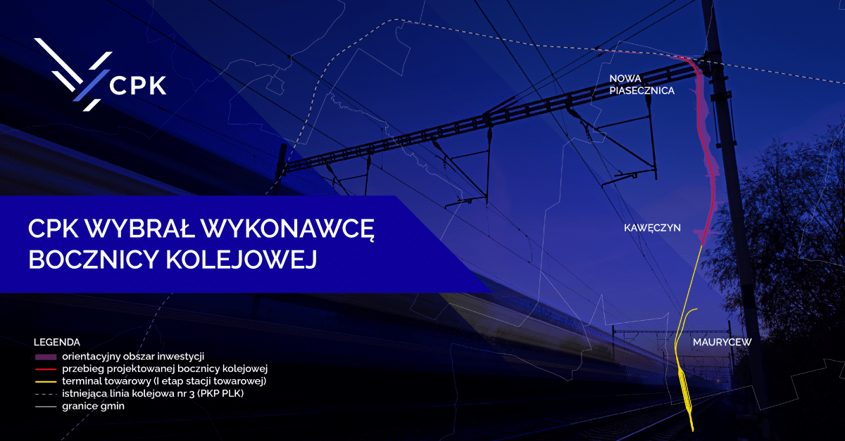 Inforail - CPK wybrał wykonawcę bocznicy kolejowej dla przyszłego lotniska