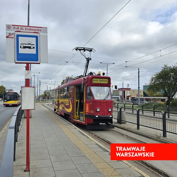 Tramwaj pomiarowy na ul. Grójeckiej