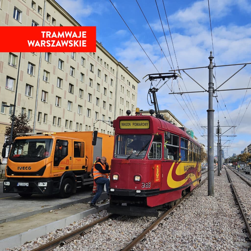 Tramwaj pomiarowy na ul. Grójeckiej
