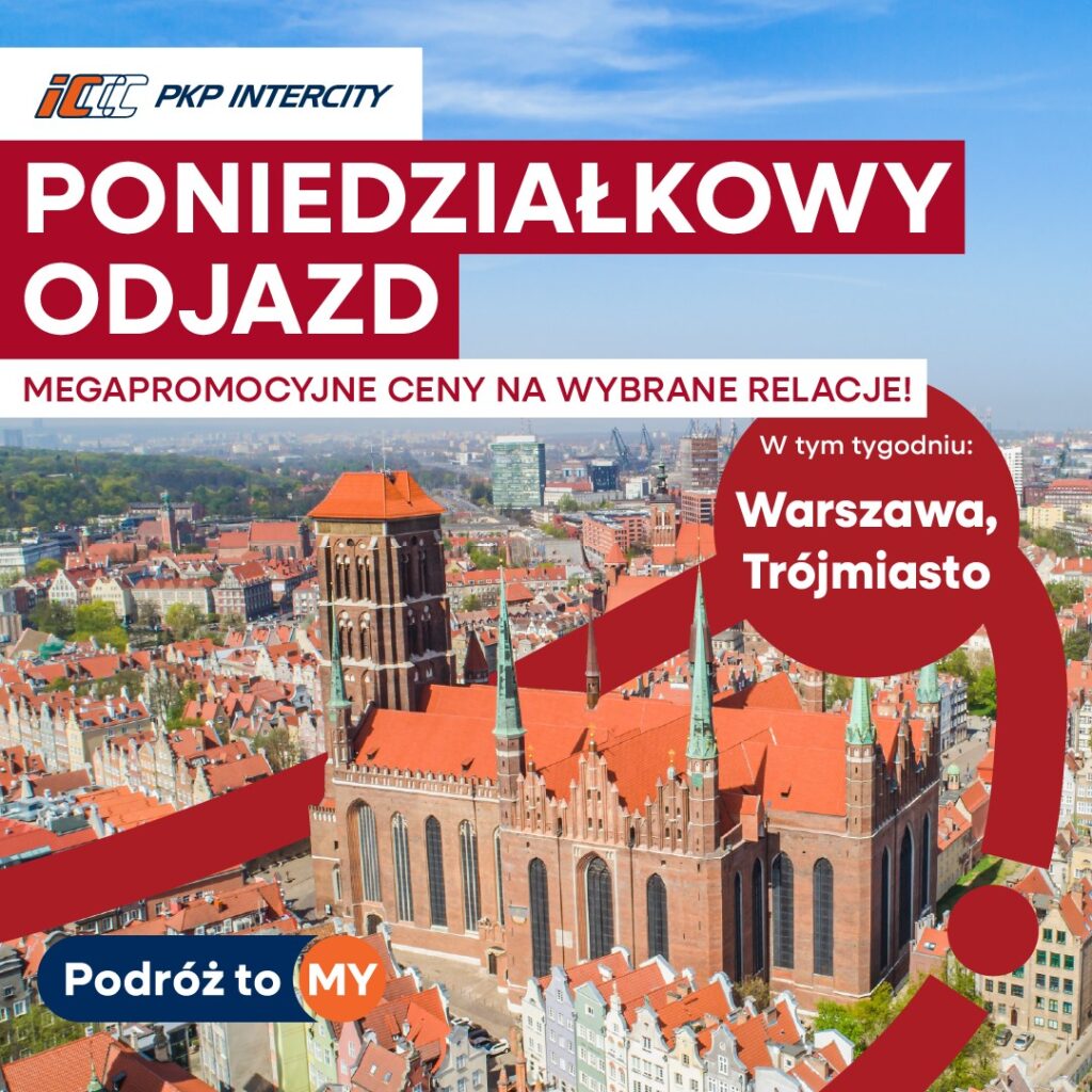Poniedziałkowy odjazd z PKP Intercity