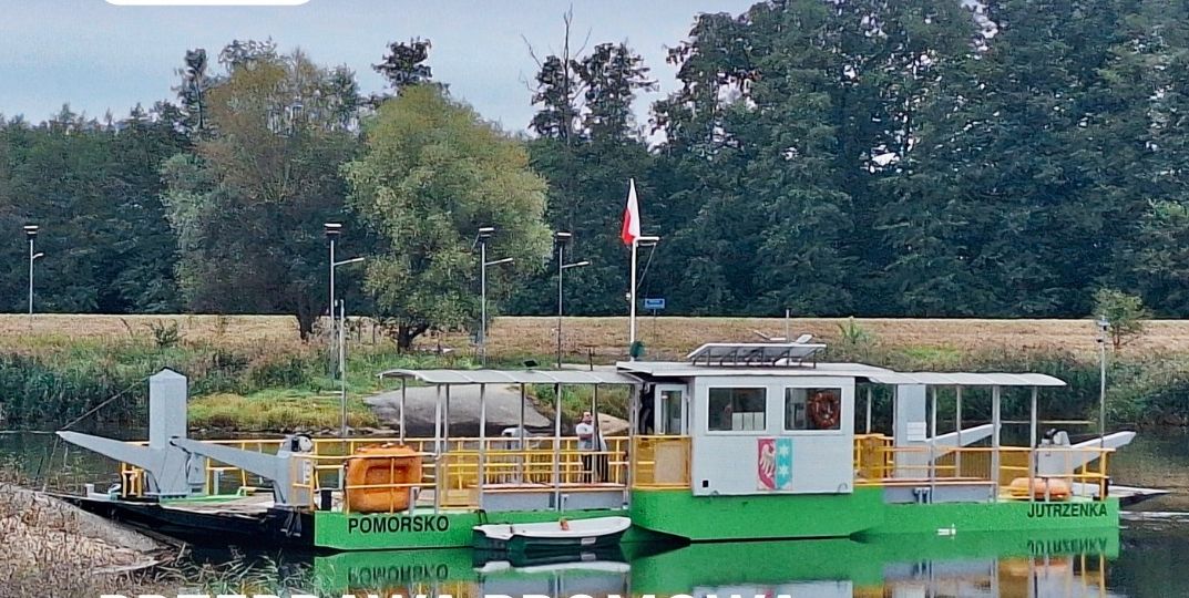 Infoship - Prom „Jutrzenka” ponownie na wodzie – przeprawa przez Odrę w Pomorsku wznowiona