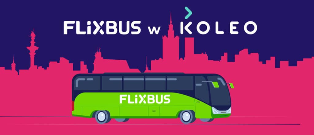 Pociąg i autobus w jednej aplikacji i to o 15% taniej! KOLEO i FlixBus razem!
