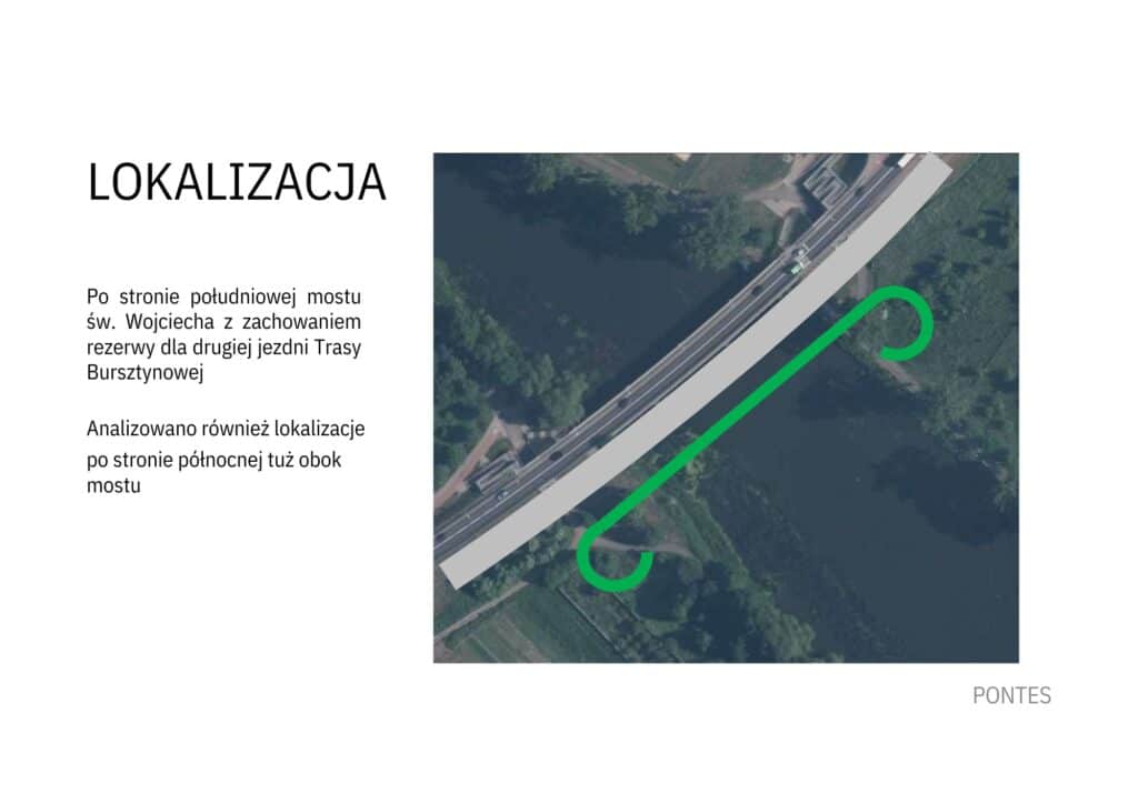 Przeprawa nad Prosną wzdłuż Szlaku Bursztynowego jest jedną z trzech dużych kładek pieszo – rowerowych, które władze Kalisza planują wybudować.
