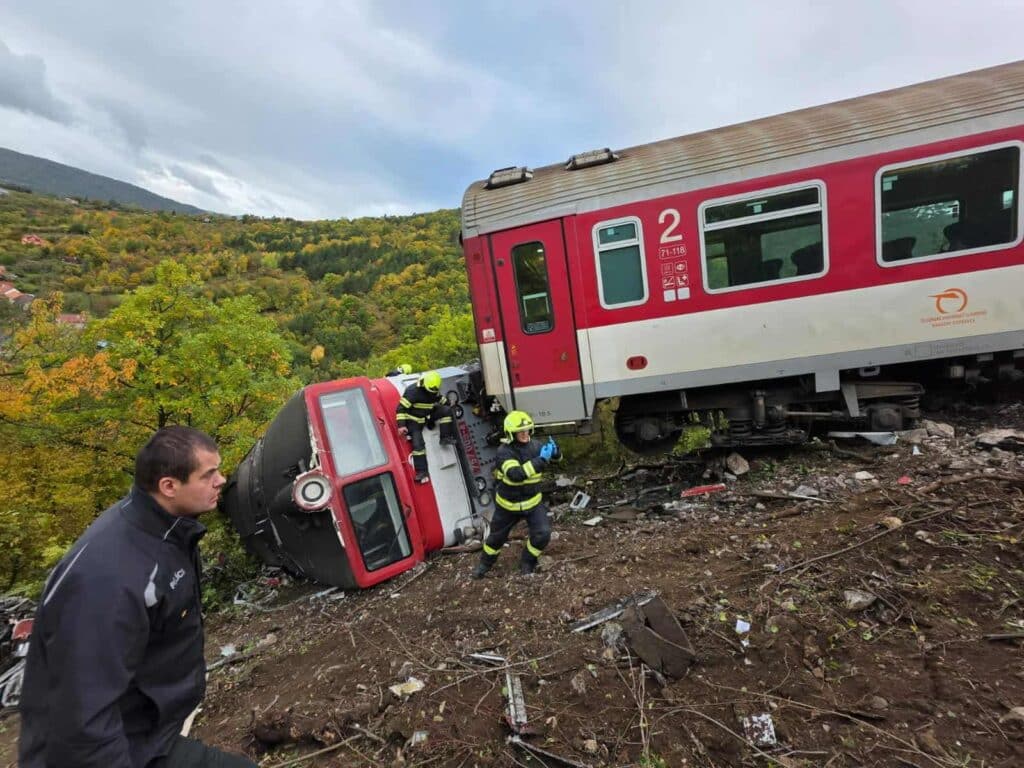 Zderzenie pociągów na Słowacji