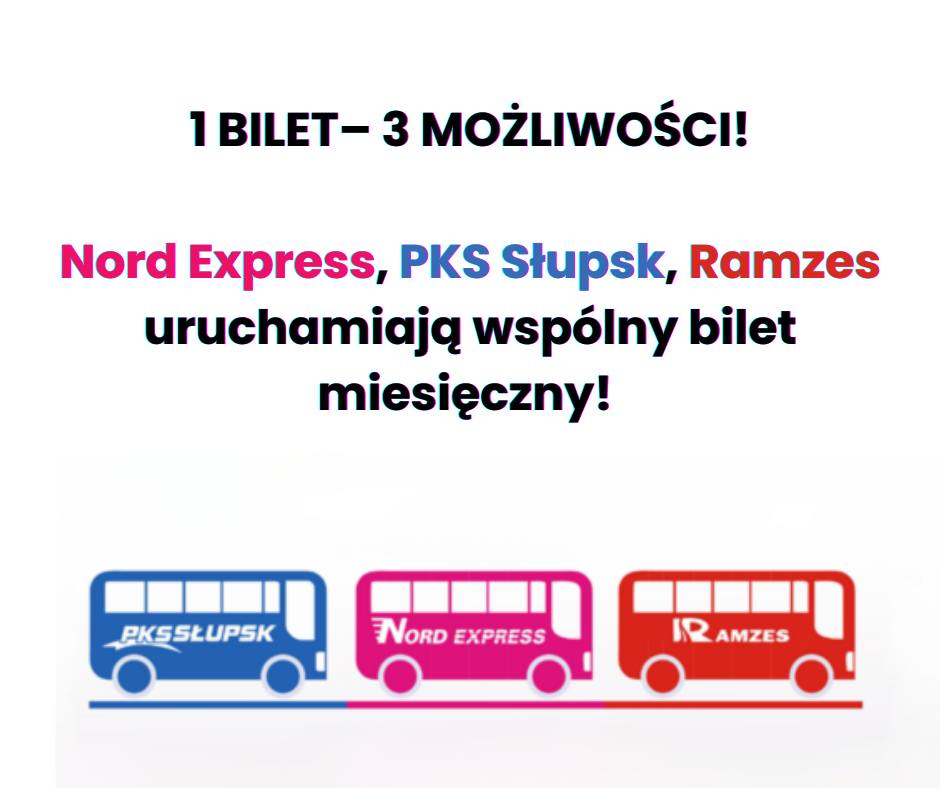 Jeden bilet – trzy firmy. Nord Express, PKS Słupsk i Ramzes łączą siły na trasie Słupsk–Ustka