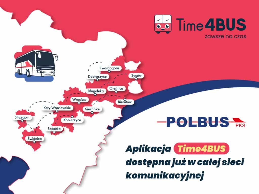 Nowoczesna informacja pasażerska w całej siatce Polbus-PKS. Time4BUS dostępny dla wszystkich połączeń