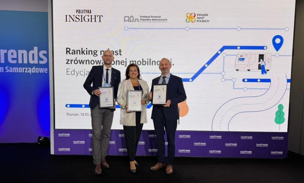 Transport publiczny w Rankingu Miast 2025. Na podium Warszawa, Gdańsk i Poznań