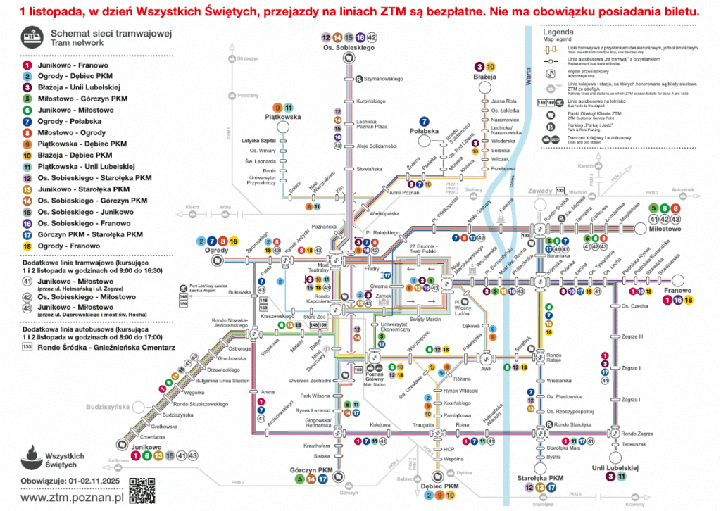 Transport zbiorowy w okresie Wszystkich Świętych. Bezpłatne przejazdy w dniu 1 listopada