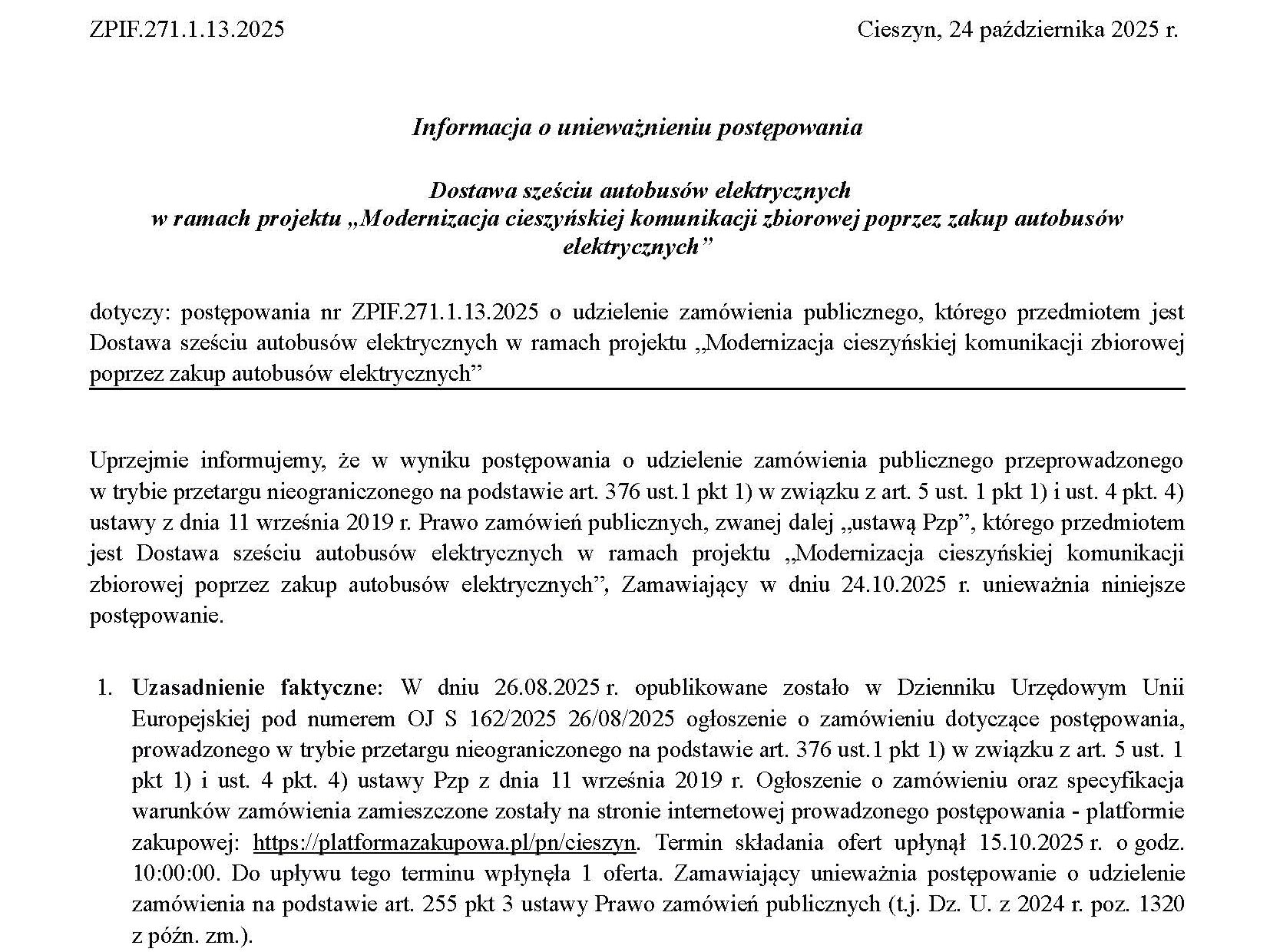 Bez umowy na kolejne elektrobusy dla Cieszyna – jedyna oferta przekroczyła budżet