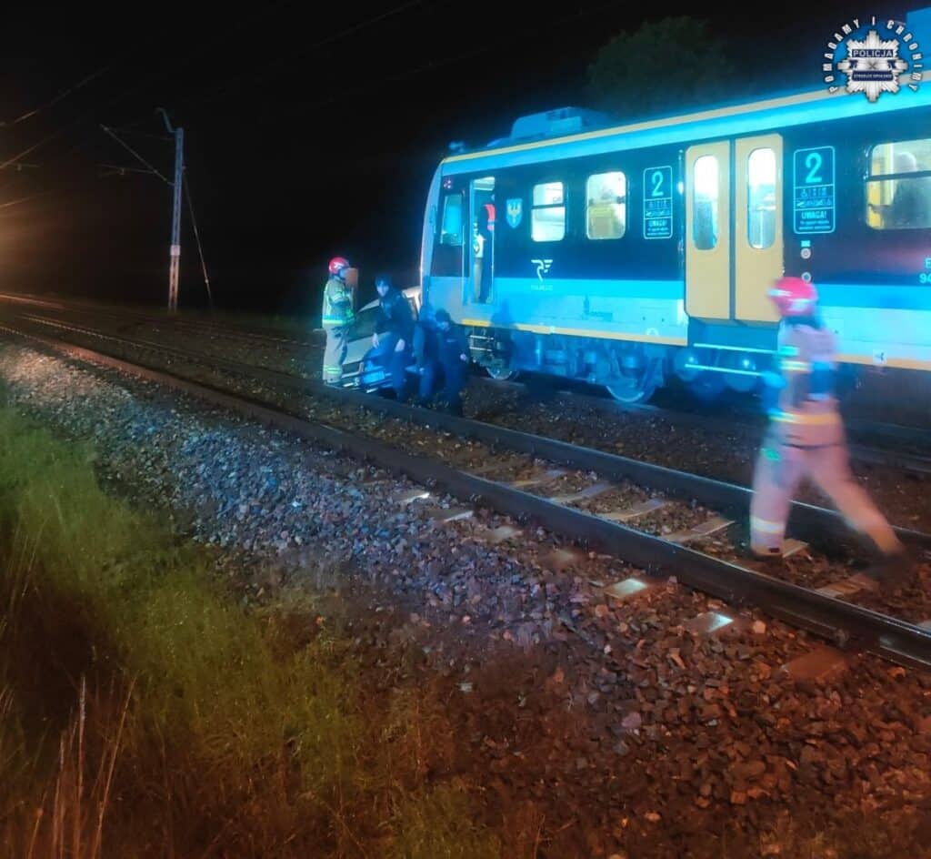Wypadek na przejeździe kolejowym