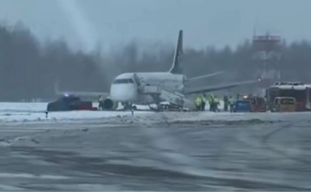 Embraer E170 LOT-u poza pasem. Wszystkie loty do Wilna kierowane na inne lotniska @realNepareizais / X