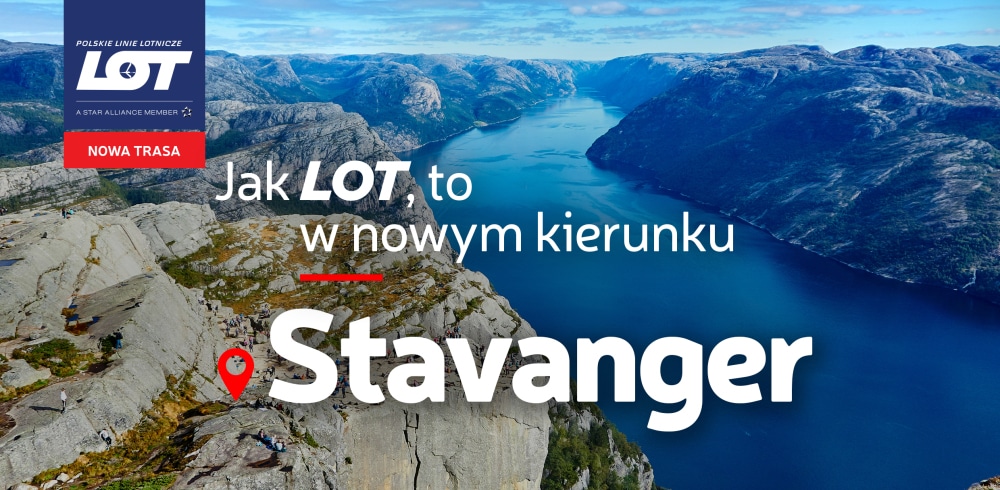 Nowy kierunek LOT-u w Norwegii: Stavanger dołącza do siatki połączeń z Warszawy