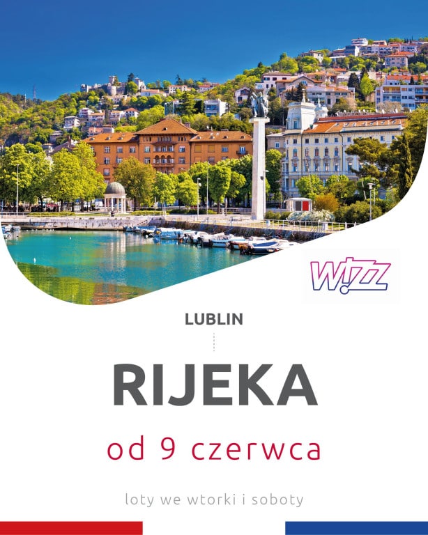 Nowe połączenie z Portu Lotniczego Lublin: Wizz Air poleci do Rijeki dwa razy w tygoniu